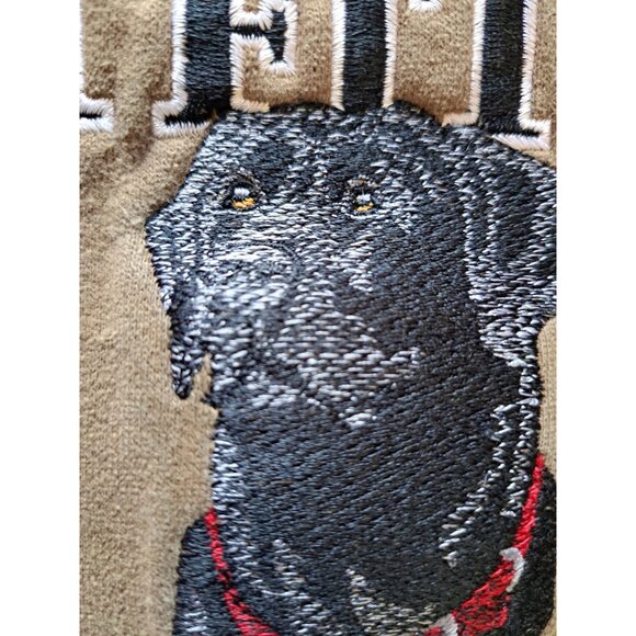 Cabelas Points North Embroidered Sweatshirt Women's L Lab Dog Graphic Crewneck - Picture 2 of 10